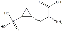 (2R)-2-Amino-3-[(1S)-2-phosphonocyclopropyl]propionic acid Structure