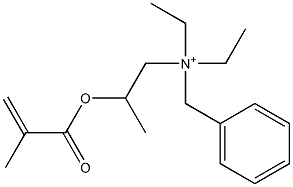 N,N-Diethyl-N-[2-(2-methyl-1-oxo-2-propenyloxy)propyl]benzenemethanaminium Struktur