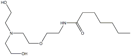 N-[2-[2-[Bis(2-hydroxyethyl)amino]ethoxy]ethyl]heptanamide Struktur