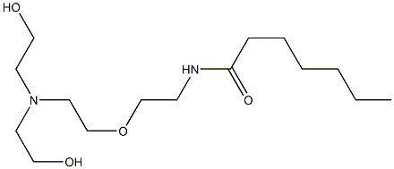 N-[2-[2-[Bis(2-hydroxyethyl)amino]ethoxy]ethyl]heptanamide Structure