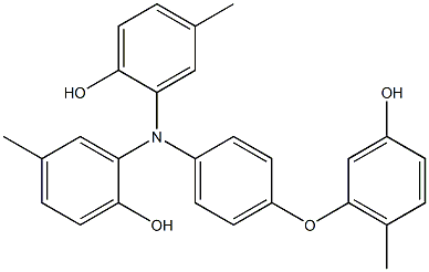 N,N-Bis(2-hydroxy-5-methylphenyl)-4-(3-hydroxy-6-methylphenoxy)benzenamine Struktur