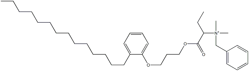 N,N-Dimethyl-N-benzyl-N-[1-[[3-(2-tetradecylphenyloxy)propyl]oxycarbonyl]propyl]aminium,,结构式