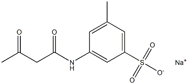 3-(Acetoacetylamino)-5-methylbenzenesulfonic acid sodium salt Struktur