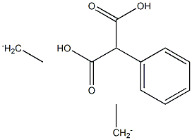 ビス(エトキシカルボニル)フェニルメタンイド 化学構造式