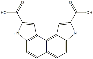 3,8-Dihydroindolo[4,5-e]indole-2,9-dicarboxylic acid,,结构式