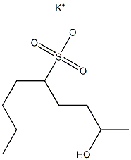2-ヒドロキシノナン-5-スルホン酸カリウム 化学構造式