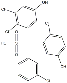  (3-Chlorophenyl)(2-chloro-5-hydroxyphenyl)(2,3-dichloro-5-hydroxyphenyl)methanesulfonic acid