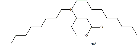 3-(Dinonylamino)valeric acid sodium salt,,结构式