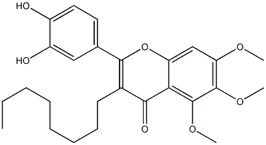 2-(3,4-Dihydroxyphenyl)-5,6,7-trimethoxy-3-octyl-4H-1-benzopyran-4-one