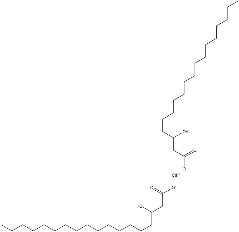 Bis(3-hydroxystearic acid)cadmium salt Structure