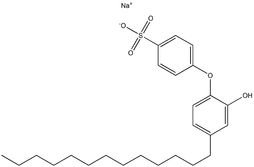 2-ヒドロキシ-4'-トリデシル[オキシビスベンゼン]-4-スルホン酸ナトリウム 化学構造式