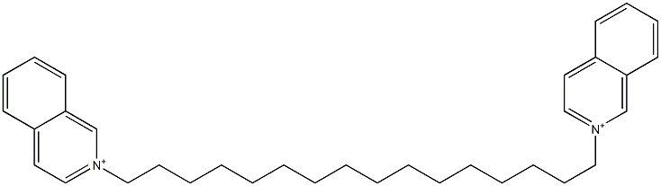 2,2'-(1,16-ヘキサデカンジイル)ビスイソキノリニウム 化学構造式