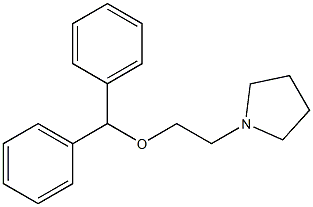 1-[2-(Diphenylmethoxy)ethyl]pyrrolidine,,结构式