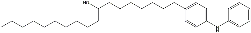 4-(8-ヒドロキシオクタデシル)フェニルフェニルアミン 化学構造式
