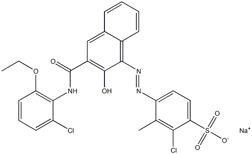 2-Chloro-3-methyl-4-[[3-[[(2-chloro-6-ethoxyphenyl)amino]carbonyl]-2-hydroxy-1-naphtyl]azo]benzenesulfonic acid sodium salt|