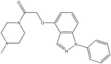 1-Phenyl-4-[[(4-methylpiperazin-1-yl)carbonyl]methoxy]-1H-indazole Structure