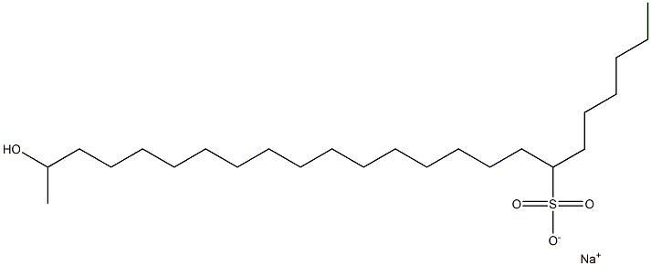 23-ヒドロキシテトラコサン-7-スルホン酸ナトリウム 化学構造式