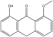 1-Methoxy-8-hydroxyanthracene-9(10H)-one,,结构式