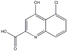 5-クロロ-4-ヒドロキシキノリン-2-カルボン酸 化学構造式