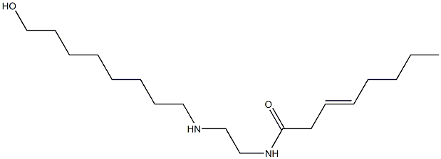 N-[2-[(8-ヒドロキシオクチル)アミノ]エチル]-3-オクテンアミド 化学構造式