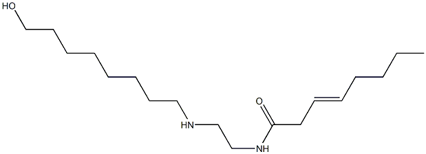 N-[2-[(8-Hydroxyoctyl)amino]ethyl]-3-octenamide 结构式