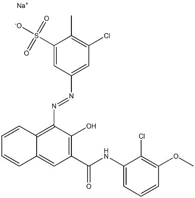  3-Chloro-2-methyl-5-[[3-[[(2-chloro-3-methoxyphenyl)amino]carbonyl]-2-hydroxy-1-naphtyl]azo]benzenesulfonic acid sodium salt