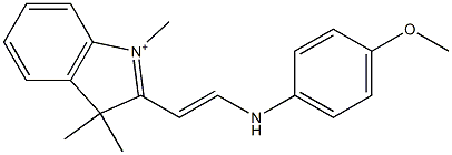 2-[2-[(4-Methoxyphenyl)amino]ethenyl]-1,3,3-trimethyl-3H-indole-1-ium 结构式