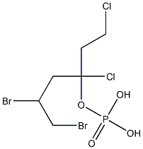 Phosphoric acid hydrogen (2,3-dibromopropyl)(1,3-dichloropropyl) ester Structure