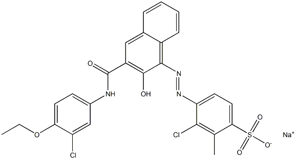 3-Chloro-2-methyl-4-[[3-[[(3-chloro-4-ethoxyphenyl)amino]carbonyl]-2-hydroxy-1-naphtyl]azo]benzenesulfonic acid sodium salt