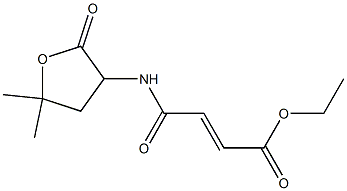 3-[N-(Tetrahydro-5,5-dimethyl-2-oxofuran-3-yl)carbamoyl]acrylic acid ethyl ester Structure