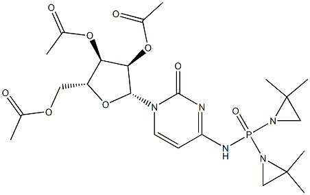 2'-O,3'-O,5'-O-Triacetyl-N-[bis(2,2-dimethyl-1-aziridinyl)phosphinyl]cytidine