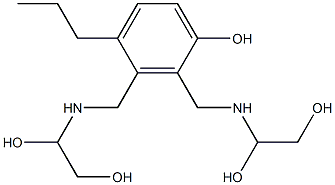2,3-Bis[[(1,2-dihydroxyethyl)amino]methyl]-4-propylphenol Structure