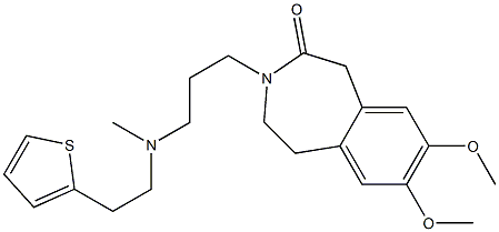  2,3-Dihydro-7,8-dimethoxy-3-[3-[N-[2-(2-thienyl)ethyl]-N-methylamino]propyl]-1H-3-benzazepin-4(5H)-one