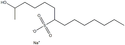 2-ヒドロキシテトラデカン-7-スルホン酸ナトリウム 化学構造式