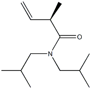 [R,(-)]-N,N-ジイソブチル-2-メチル-3-ブテンアミド 化学構造式
