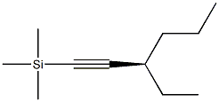 [R,(-)]-1-(トリメチルシリル)-3-エチル-1-ヘキシン 化学構造式