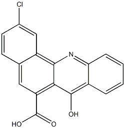 2-Chloro-7-hydroxybenz[c]acridine-6-carboxylic acid,,结构式
