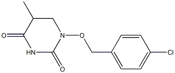 5,6-Dihydro-1-(p-chlorobenzyloxy)-5-methyl-2,4(1H,3H)-pyrimidinedione 结构式
