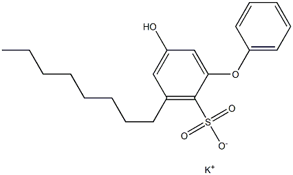 5-ヒドロキシ-3-オクチル[オキシビスベンゼン]-2-スルホン酸カリウム 化学構造式