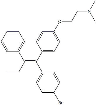 (E)-1-(4-Bromophenyl)-1-[4-[2-(dimethylamino)ethoxy]phenyl]-2-phenyl-1-butene,,结构式