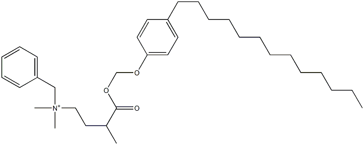 N,N-Dimethyl-N-benzyl-N-[3-[[(4-tridecylphenyloxy)methyl]oxycarbonyl]butyl]aminium Structure