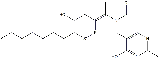 N-[(Z)-1-Methyl-2-octyldithio-4-hydroxy-1-butenyl]-N-(2-methyl-4-hydroxypyrimidin-5-ylmethyl)formamide|