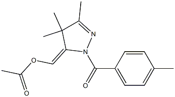 Acetic acid [[2-(4-methylbenzoyl)-4,4,5-trimethyl-3,4-dihydro-2H-pyrazol]-3-ylidene]methyl ester Structure