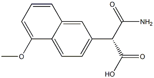 (αS)-6-メトキシ-α-メチル-2-ナフタレンアセトアミド 化学構造式