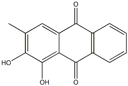 1,2-Dihydroxy-3-methyl-9,10-anthracenedione 结构式