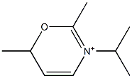 3-イソプロピル-2,6-ジメチル-6H-1,3-オキサジン-3-イウム 化学構造式
