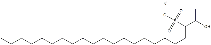 2-ヒドロキシドコサン-3-スルホン酸カリウム 化学構造式