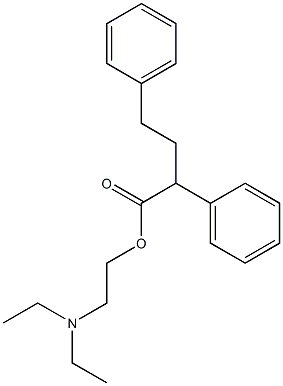 2,4-ジフェニル酪酸2-(ジエチルアミノ)エチル 化学構造式