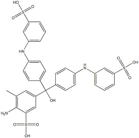 5-[Bis[4-(3-sulfophenylamino)phenyl]hydroxymethyl]-2-amino-3-methylbenzenesulfonic acid|