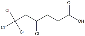 4,6,6,6-テトラクロロヘキサン酸 化学構造式